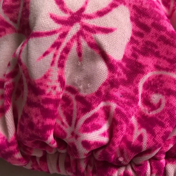 Sizzle Beach Pink Hawaiian Print Bikini Top - Picture 9 of 9